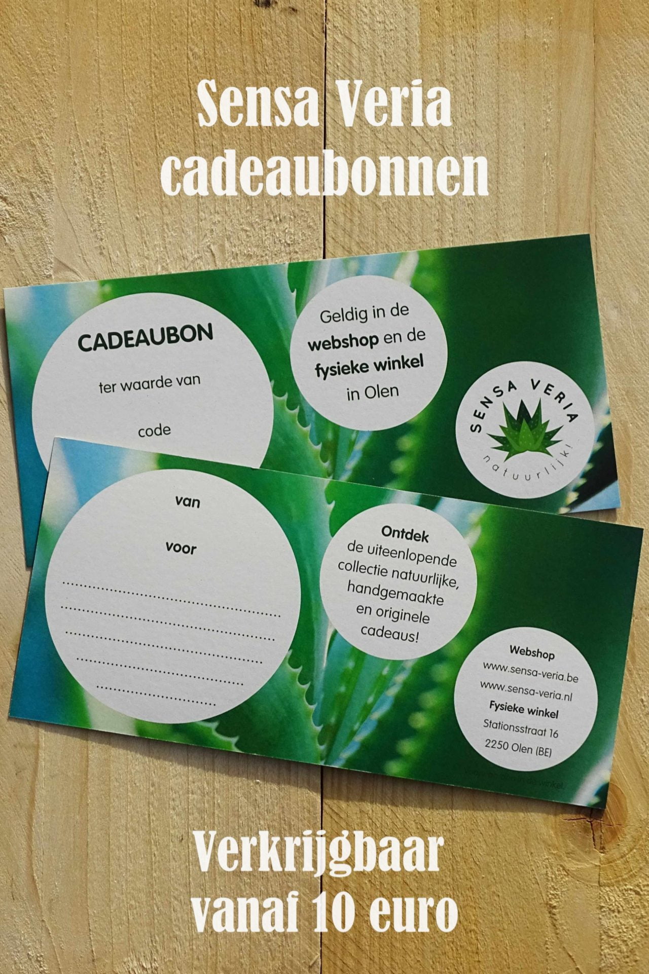 Sensa Veria cadeaubon