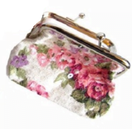 Gekleurde beurs bloemmotief met clip