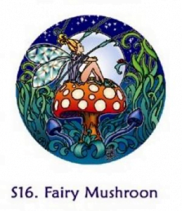 Raamsticker elfje op paddenstoel