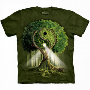 T-shirt met hoogwaardige print Yin Yang boom