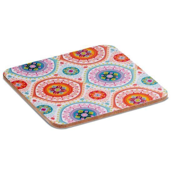 Set onderzetters Mandala blauw - Afbeelding 2