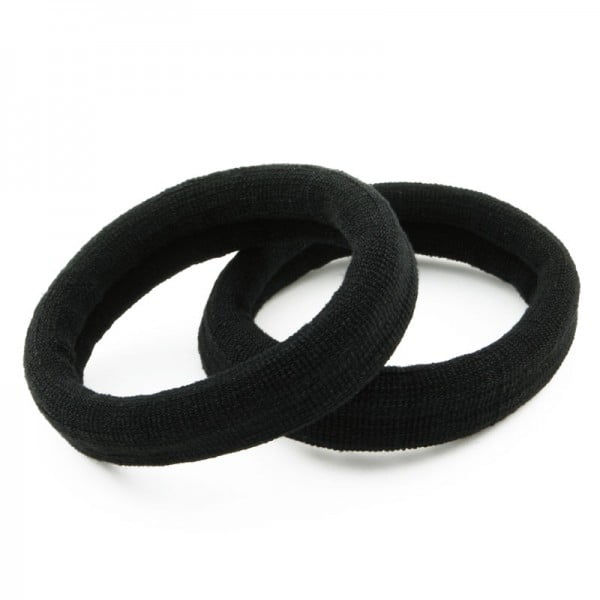 Extra stevige, grote haarelastiek in de kleur zwart