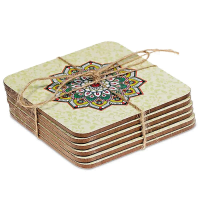 Set onderzetters Mandala groen