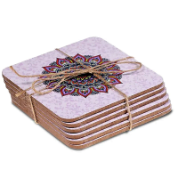 Set onderzetters Mandala paars