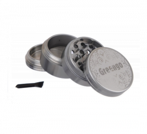 Metalen grinder 4 parts grijs 50mm Greengo