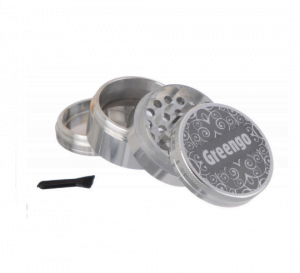 Metalen grinder 4 parts zilver 50mm Greengo