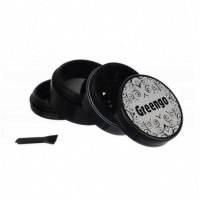 Metalen grinder 4 parts zwart 50mm Greengo