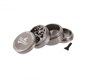 Metalen grinder 4 parts zilver Flamez