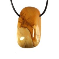 Hanger Jaspis geel trommelsteen