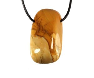 Hanger Jaspis geel trommelsteen