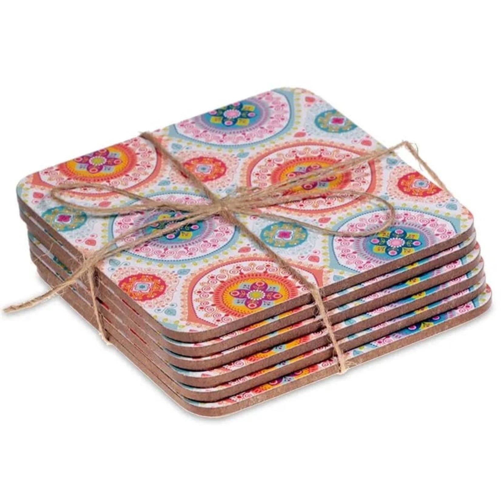 Set onderzetters Mandala blauw