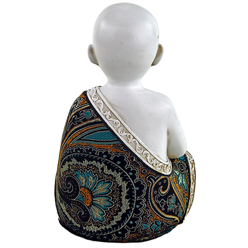 Beeldje Boeddhistische monnik met waxinelichthouder - Afbeelding 2