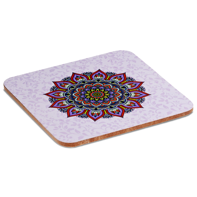 Set onderzetters Mandala paars - Afbeelding 2