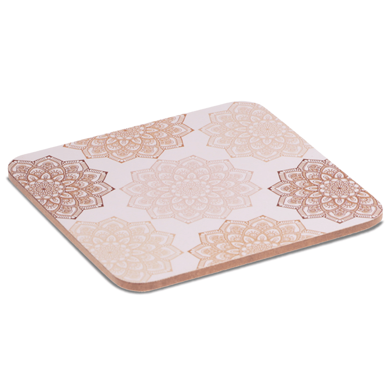 Set onderzetters Mandala roze - Afbeelding 2