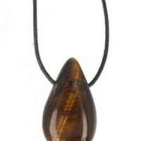 Hanger Tijgeroog goud trommelsteen