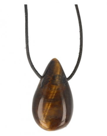 Hanger Tijgeroog goud trommelsteen