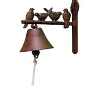 gietijzeren deurbel vogeltjes