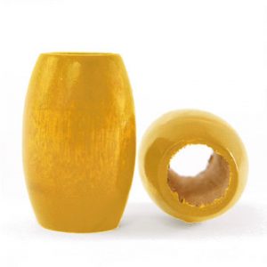 Grote houten kraal geel