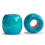 Houten kraal petrol blauw