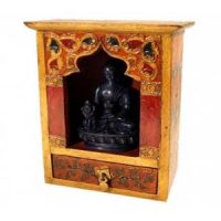 Houten altaar met lade handbeschilderd