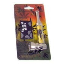 metalen pijpje lang met 5 screens