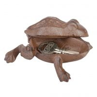 Gietijzeren sleutelverstopdoosje kikker