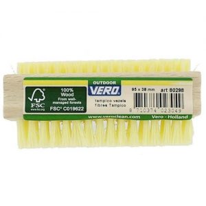 Dubbelzijdige houten nagelborstel