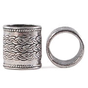 metalen kraal met vlechtmotief