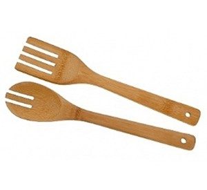 Saladebestek van bamboe