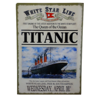 Wandbord metaal Titanic