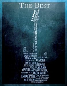 wandbord metaal the best guitarist