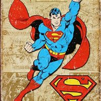 wandbord metaal superman