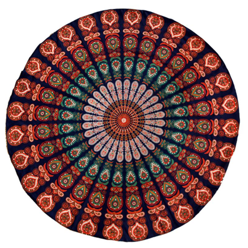strandlaken mandala blauw/oranje