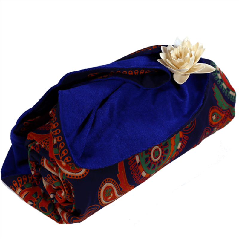 Picknickkleed Mandala blauw & oranje - Afbeelding 2