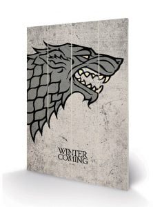 wandbord game of thrones stark