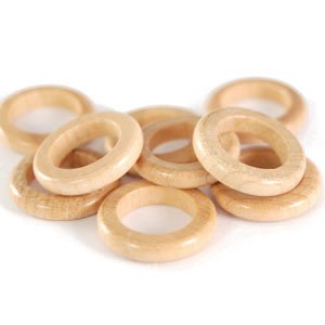 Houten ringetje voor dreads of (baard)vlecht - Afbeelding 2