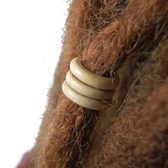 Houten ringetje voor dreads of (baard)vlecht - Afbeelding 3