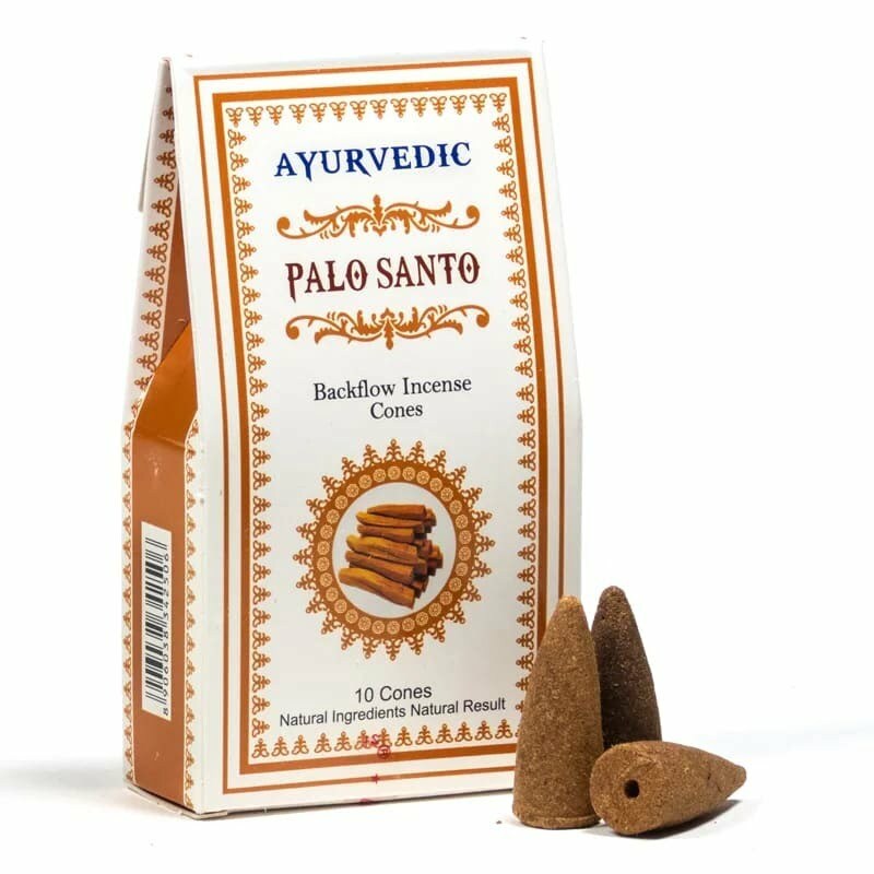 Ayurvedic backflow wierookkegels palo santo