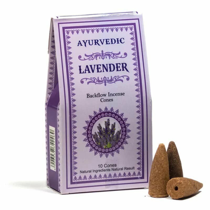 Ayurvedic backflow wierookkegels lavendel