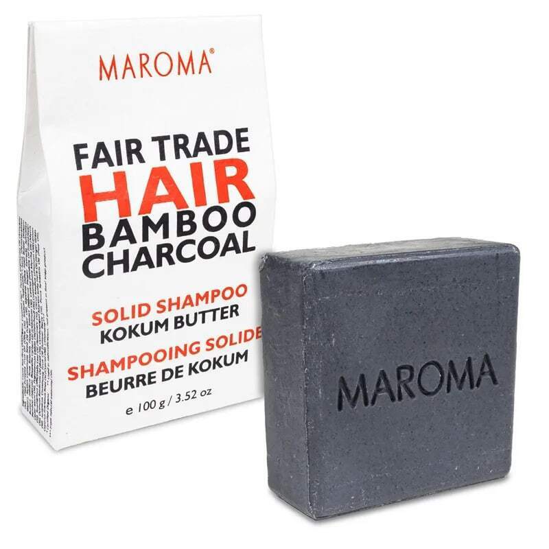 Fair trade solid shampoo bamboe & houtskool