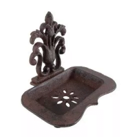 Gietijzeren zeephouder roestbruin