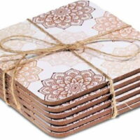 Set onderzetters Mandala roze