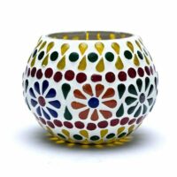 Mozaïek sfeerlicht rood, groen & geel