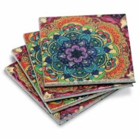 Set onderzetters Mandala keramiek