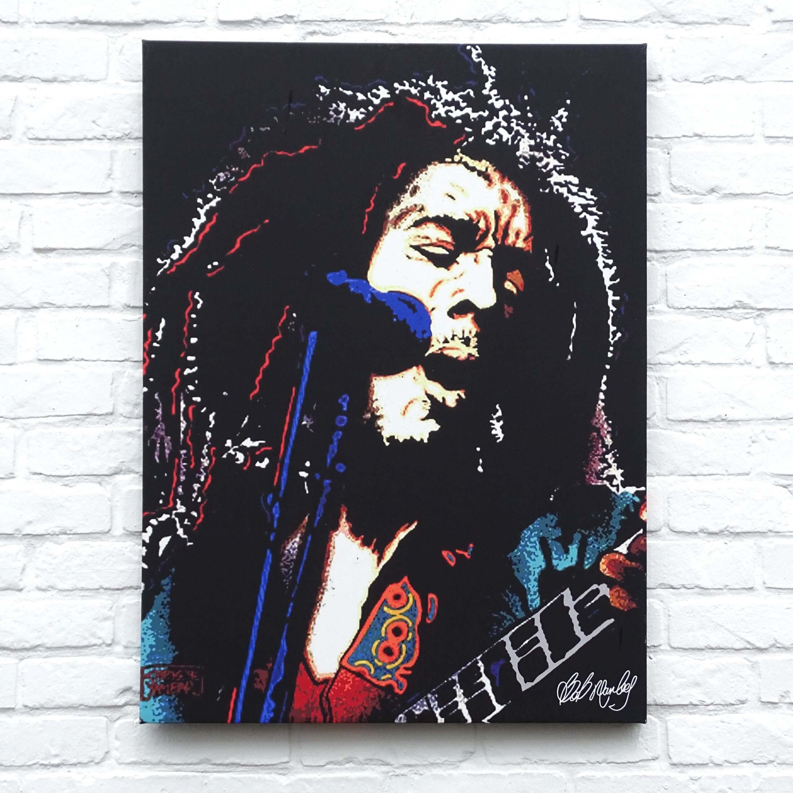 Canvas Bob Marley & Guitar