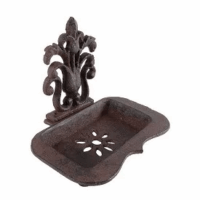 Gietijzeren zeephouder roestbruin