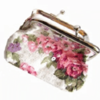 Gekleurde beurs bloemmotief met clip