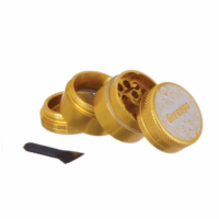 Metalen grinder 4 parts goud 30mm Greengo