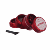 Metalen grinder 4 parts rood 30mm Greengo