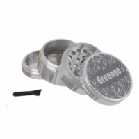 Metalen grinder 4 parts zilver 50mm Greengo